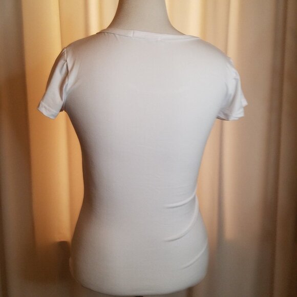 Fashion ladies white T shirt very soft s XL med fit NWOT - Picture 4 of 4